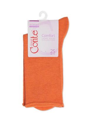 Носки женские conte comfort 19с-101сп (000) без резинки 23 (36-37), оранжевый