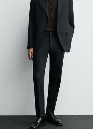 Брюки zara 19525 navy blue 44