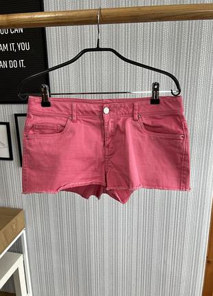 Шорти джинсові короткі рожеві жіночі denimco