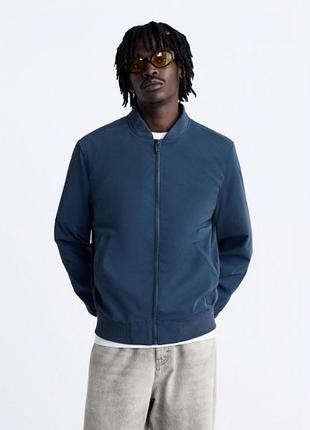 Куртка zara бомбер легкий 4302/400 navy xl