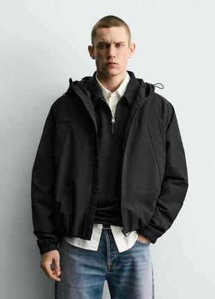 Куртка zara технологічна 19753 black l