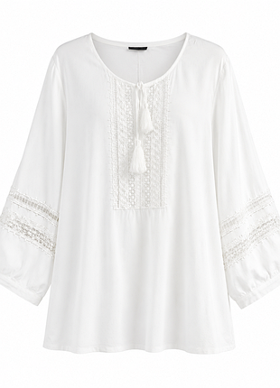Біла блуза gerry weber у бохо-стилі