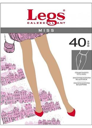 Колготки женские legs 111 miss 40 den 3/m, nero