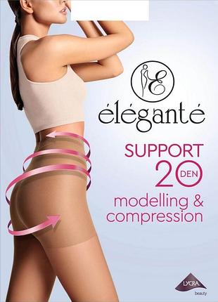 Колготки женские elegante support 20 den 5/xl, natural
