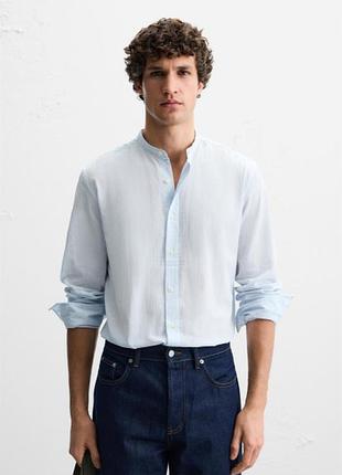Сорочка zara жатка 19641 sky blue
