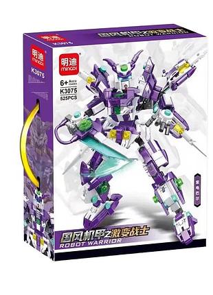 Конструктор трансформер robot warrior 525 деталей фиолетовый магия