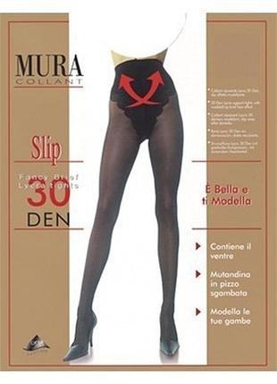 Колготки женские mura 830 slip 30 den 2/s, bronzo