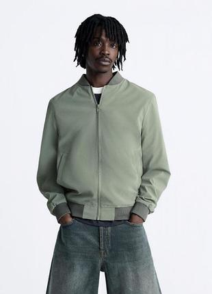 Куртка zara бомбер легкий 4302/400 light khaki xxl