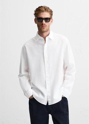 Сорочка zara структурна 7545 517 white