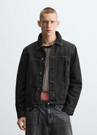 Куртка zara 19510 джинсова black