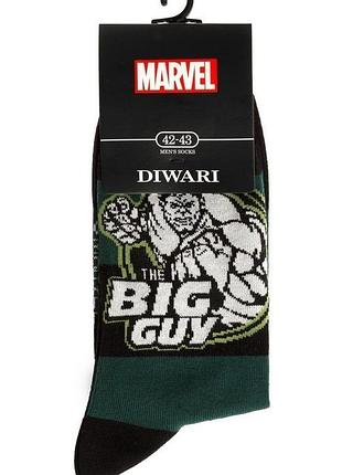 Носки мужские diwari marvel (062) 17с-140спм 29 (44-45), темно-зеленый