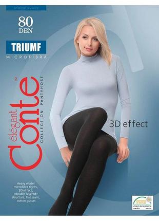 Колготки женские conte triumf 80 den 2/s, mocca