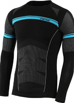 Термофутболка lasting mut52 black розмір int-s/m