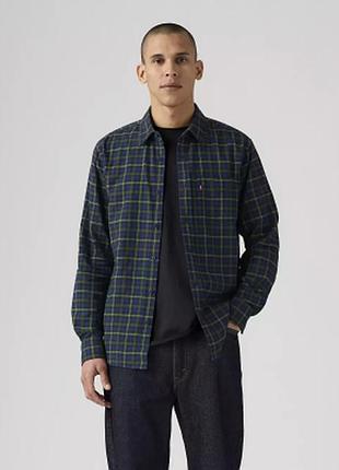 Рубашка levis клетка harlan plaid blue deep depths 19736 blue xxl