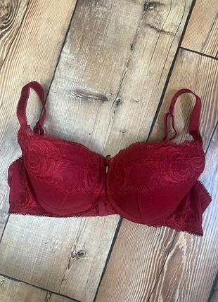 Бюстгальтер 90в красный m&s