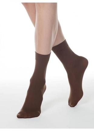 Носки женские conte microfibra 50 den 8с-10сп, 1 пара onesize, mocca