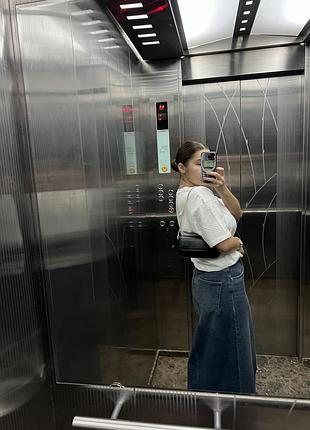 Джинсова спідниця довга zara