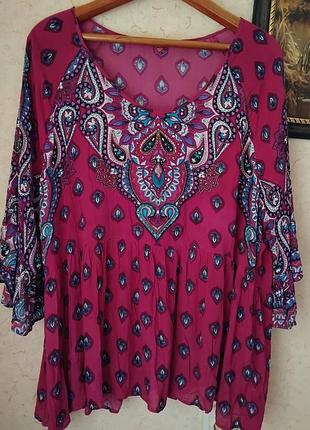 Батальна блузка 100%віскоза