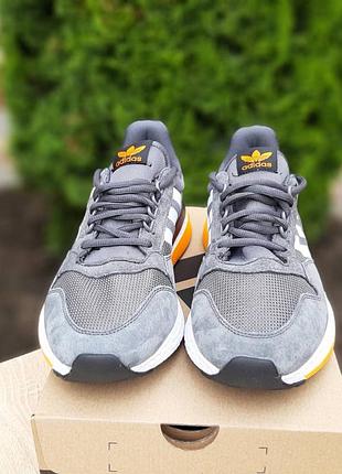 Adidas zx 500 серые с оранжевым