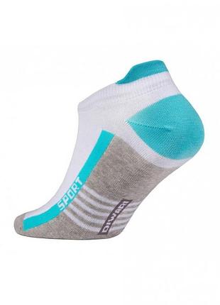 Носки мужские diwari active 083 (ультракороткие, с язычком) 25 (40-41), серый-бирюза
