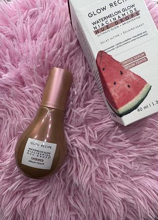 Тональна сироватка для сяяння шкіри glow recipe watermelon glow niacinamide hue drops sun glow