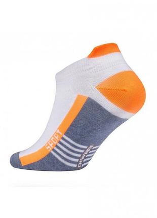 Носки мужские diwari active 083 (ультракороткие, с язычком) 25 (40-41), джинс-оранжевый