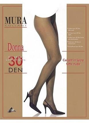 Колготки женские mura 835 donna 30 den 4/l, fumo