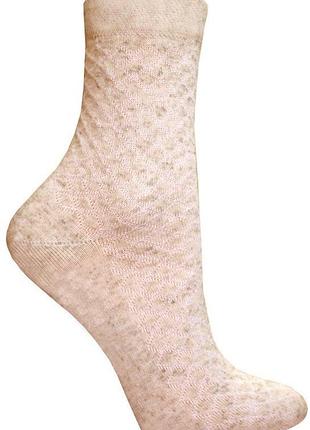 Шкарпетки жіночі брестські linen 1606 (052) 23 (36-37), натуральний