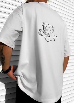 Мужская oversize футболка с кубиком льда на спине