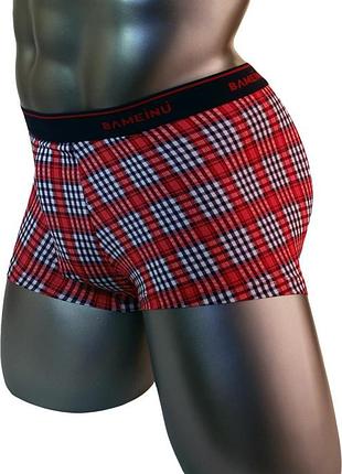 Мужские трусы bameinu bp-0581 боксеры красный клетка нейлон xxl