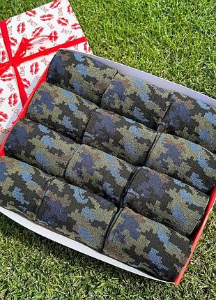 Подарунковий бокс чоловічих шкарпеток на 12 пар 40-45 р