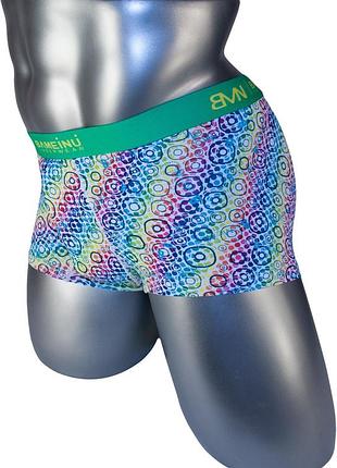 Мужские трусы bameinu bp-5027 боксеры разноцветный кружочки нейлон 3xl