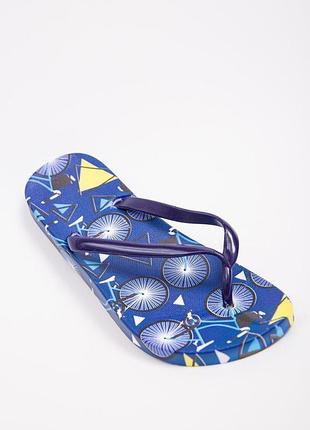Жіночі пляжні в'єтнамки блакитного кольору top shop ua_