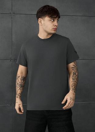Чоловіча зручна футболка staff pi dark gray logo