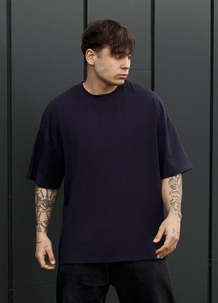 Мужская молодежная футболка staff navy oversize