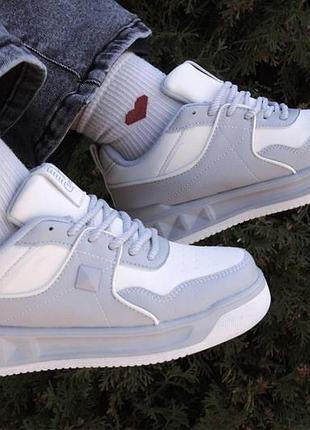 Женские кроссовки y.top ю топ grey white 1-0022 серый белый 36