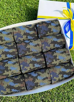 Подарунковий бокс чоловічих шкарпеток на 12 пар 40-45 р