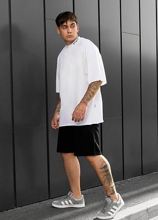 Спортивний оверсайз комплект staff os black & white oversize