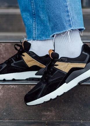 Мужские кроссовки с хорошей амортизацией staff black & beige