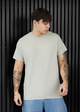 Мужская удобная футболка staff pi gray olive logo