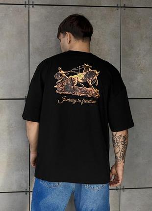 Мужская качественная футболка staff freedom oversize