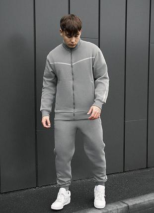 Мужской утепленный спортивный костюм staff od gray fleece