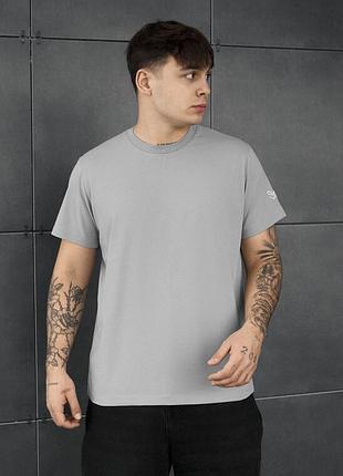 Мужская удобная футболка staff pi light gray logo