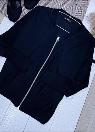 Чорний бомбер zara s трикотажний бомбер легкий бомбер зара