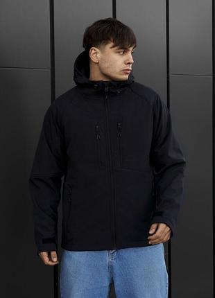 Ветро- и влагозащитная мужская куртка soft shell staff kade navy