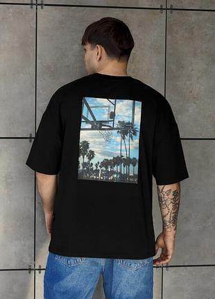 Мужская качественная футболка staff basket oversize