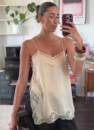 Ніжний подовжений топ zara