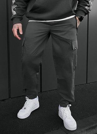 Мужские легкие штаны staff cargo ro dark gray