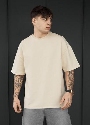 Чоловіча футболка з подовженими рукавами staff milk oversize premium