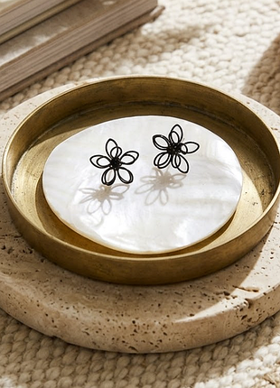 Серьги цветочки 3д